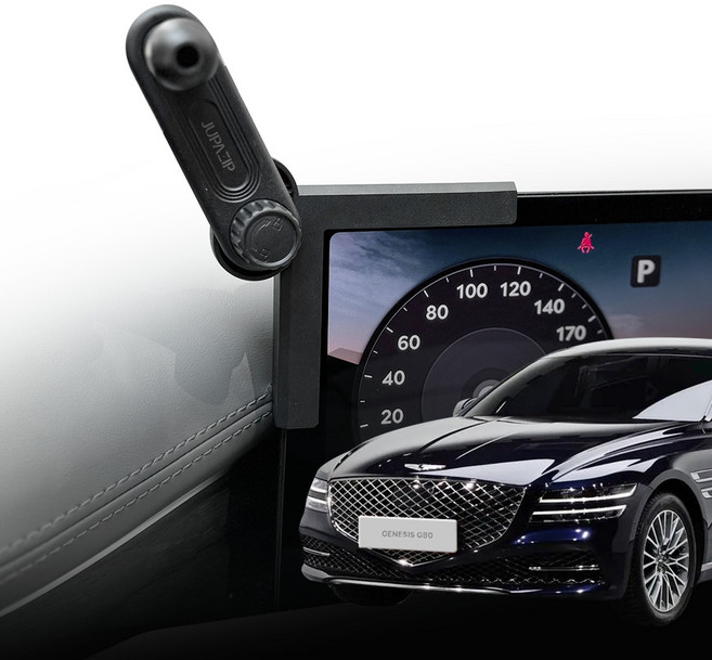 주파집 차량용 핸드폰 거치대 제네시스 G80 전용, 1개, 블랙
