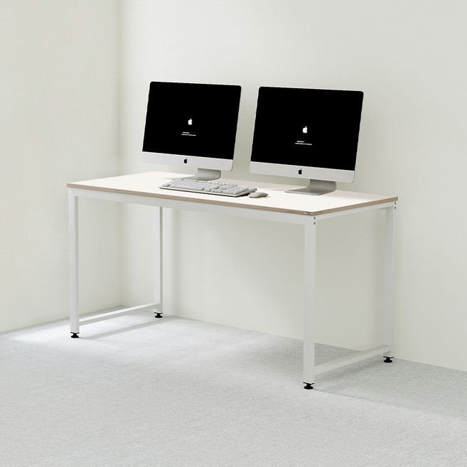 소프시스 알파 스퀘어 테이블 1460, 화이트 프레임 + 크림 화이트 상판