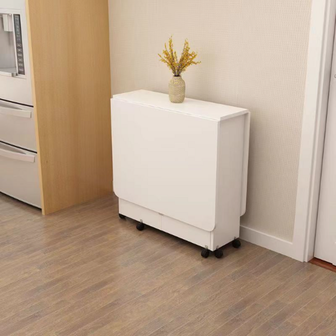 바이비드 이동식 확장형 접이식 식탁, 화이트, 2인용