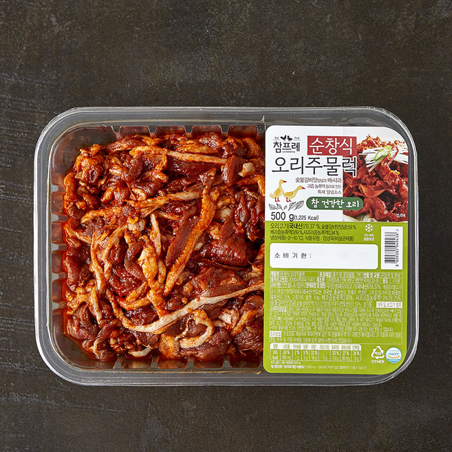 참프레 순창식 오리주물럭, 500g, 1개