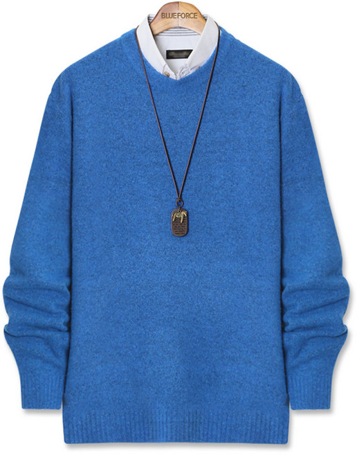 블루포스 남성용 니트 렉스밈 베이직 라운드 티셔츠