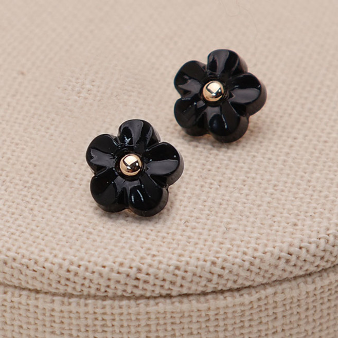동대문단추왕 고급 미니 단추 꽃마리 11mm, 블랙G, 3개