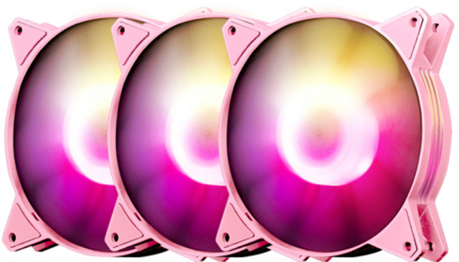 darkFlash 케이스쿨러 C6MS RGB 3PACK, C6MS RGB(핑크), 3개