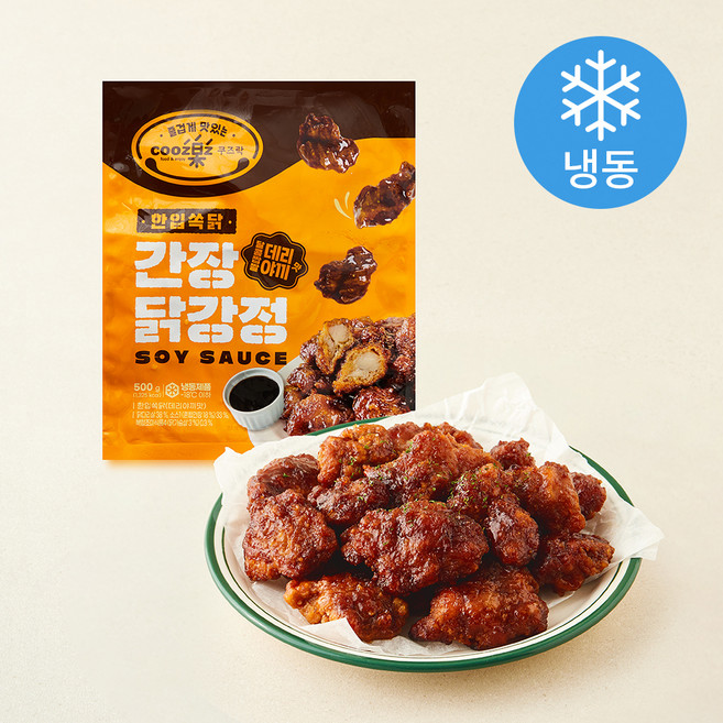 쿠즈락 한입쏙닭 간장 닭강정 데리야끼맛 (냉동), 500g, 1개