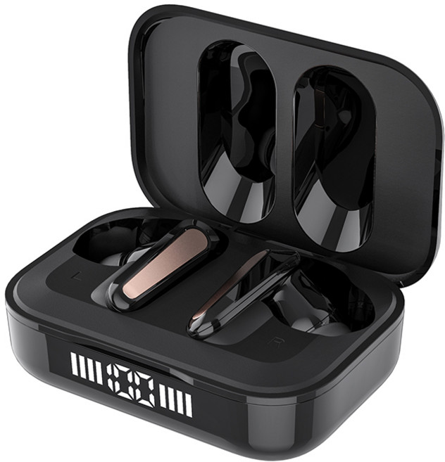 액센 듀얼 드라이버 게이밍 블루투스 이어폰 SK106 블랙 4.5시간