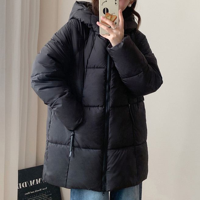 Dotif 女款簡約中長版羽絨外套