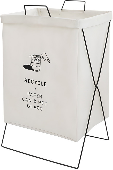 Monoble 可折疊式分類回收桶 41L, 象牙白