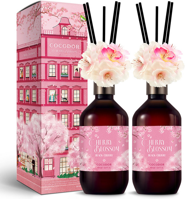 코코도르 벚꽃 프리미엄 디퓨저, 블랙체리, 500ml, 2개
