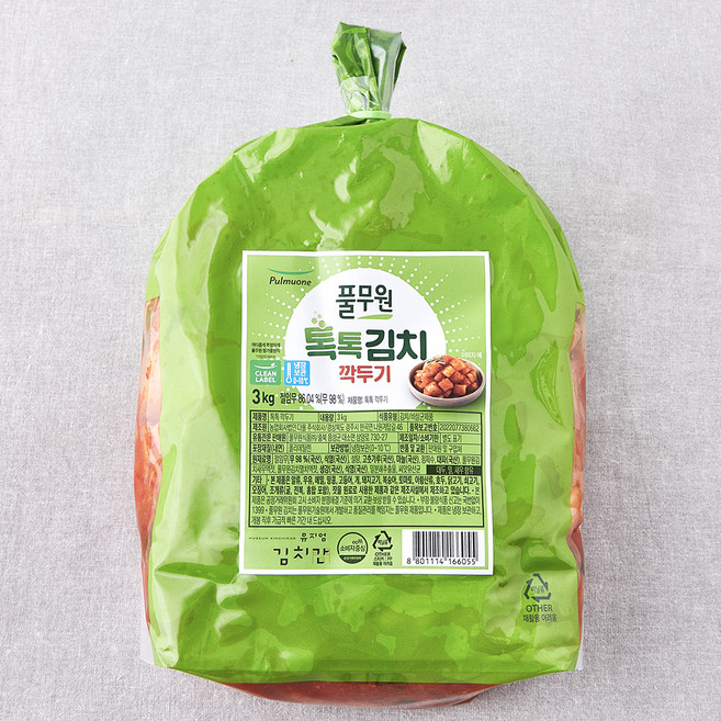 풀무원 톡톡 깍두기, 3kg, 1개