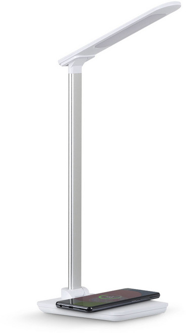 카프 고속무선충전 접이식 LED 스탠드 15W KF-CL02, 화이트