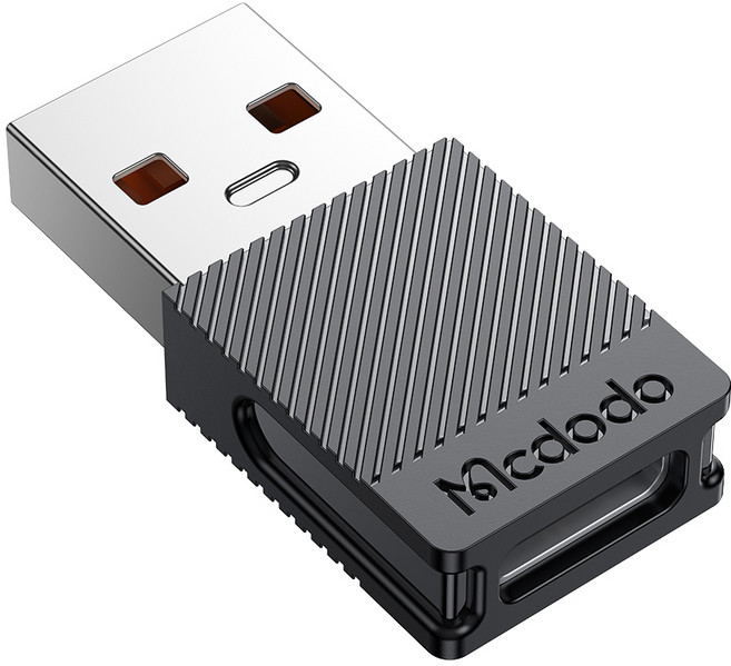 맥도도 5A C타입-USB-A 2.0 OTG 젠더, 29.5mm, 블랙, 1개