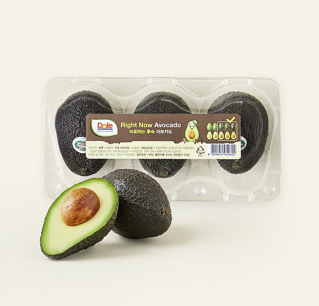 돌 페루산 Right Now 바로먹는 후숙 아보카도, 500g(3개입), 1개