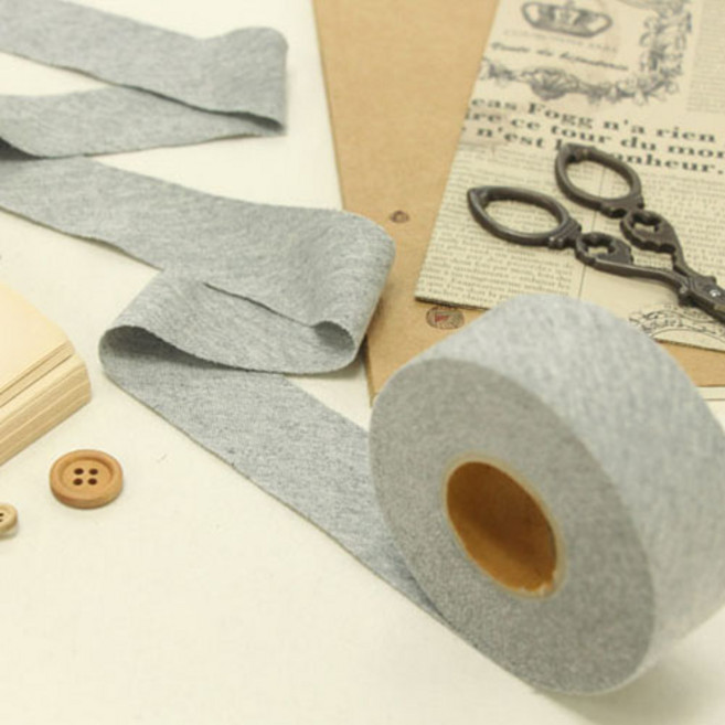 해피베어스 데일리 싱글 다이마루 바이어스 테이프 34mm, 멜란지그레이, 1개