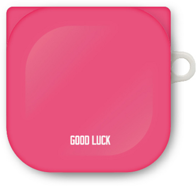 프루그나 디자인 굿럭 갤럭시 버즈 프로 / 버즈 라이브 / 버즈2 케이스, 갤럭시 버즈 PRO, 핑크빛레드