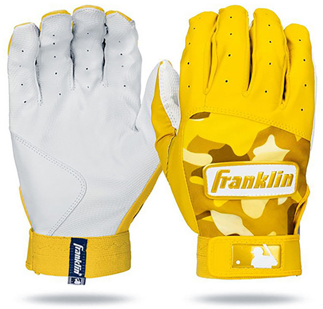 Franklin Digitek Hi-Lite 打擊手套 白/黃, 1組, 白+黃