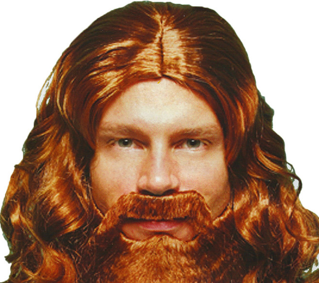 파티짱 예수님 가발, 브라운, 1개