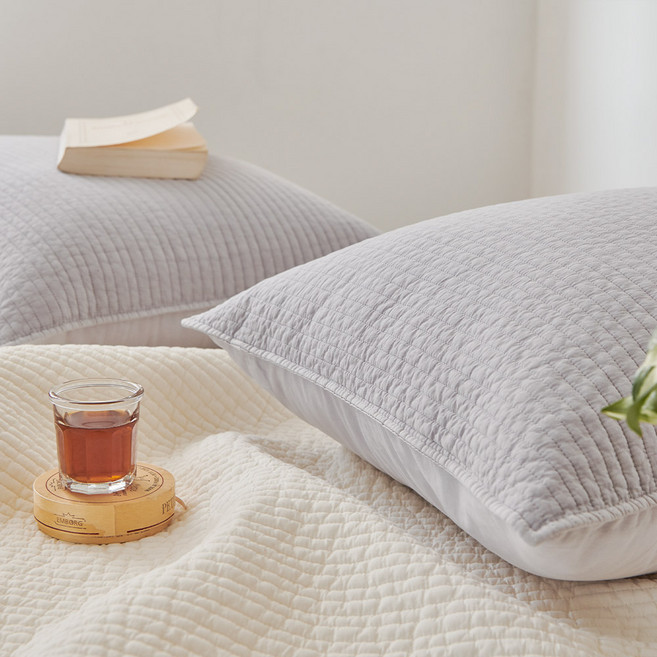 쁘리엘르 마일드 피그먼트 누비 베개커버