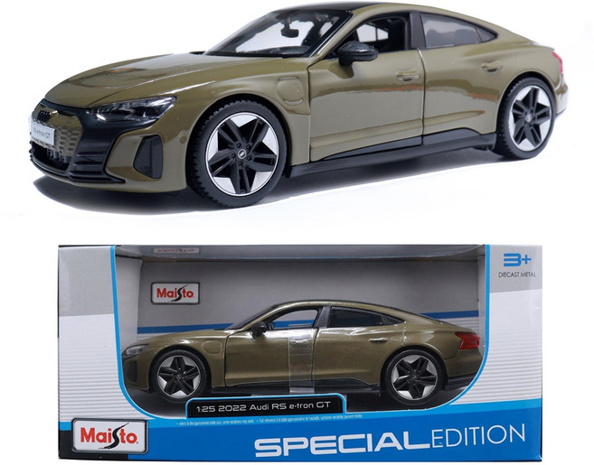 마이스토 2022 아우디RS E-tron GT 전기차 모형 다이캐스트 1:25, 그린, 1개