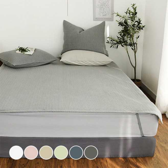 아망떼 타임리스2 줄누비 피그먼트 침대패드, 시티그레이
