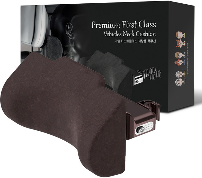 카템 퍼스트 클래스 차량용 목쿠션 CT164, 브라운, 1개
