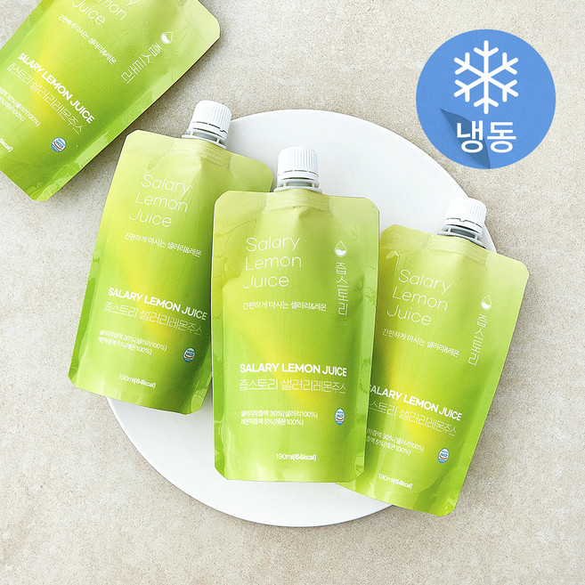 즙스토리 샐러리레몬주스 (냉동), 4개, 190ml