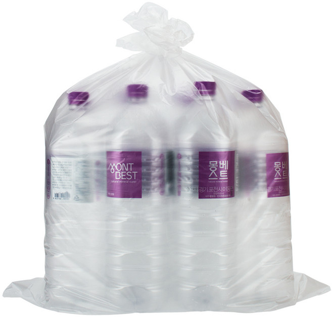 쓰리포 분리수거함 평판 쓰레기봉투 투명 100p, 1개, 40L