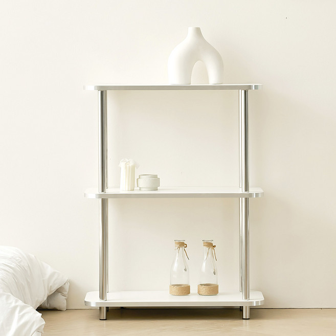 루시드 사각 선반 600, 화이트, 3단