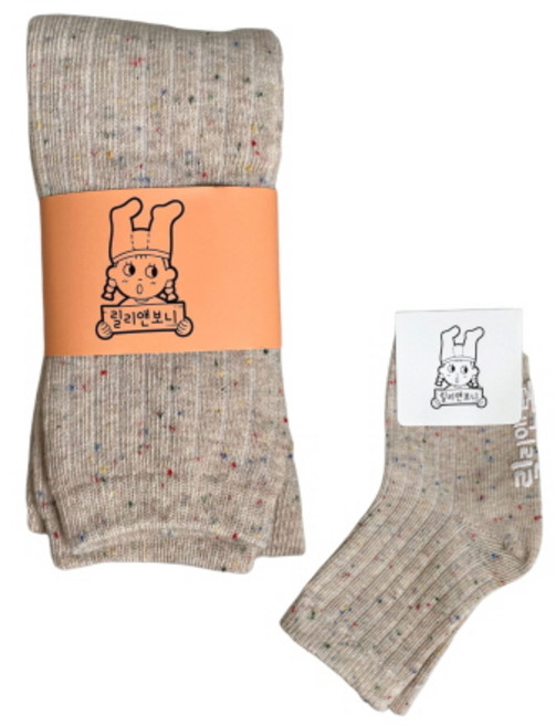 릴리앤보니 여아용 보카시 골지 분리 타이즈