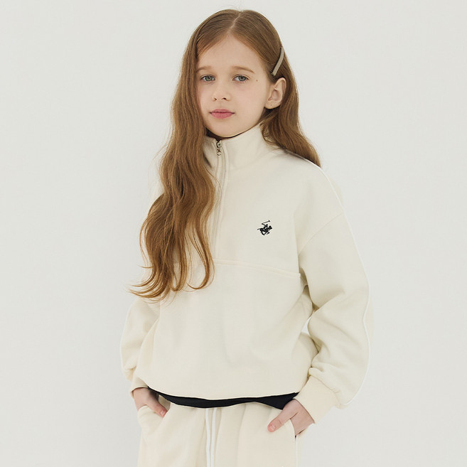 BEVERLY HILLS POLO CLUB 比佛利保羅 圓領半拉鍊大學T