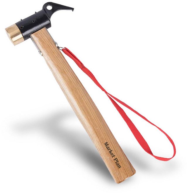 마켓플랜 캠핑 파운딩 해머, 우드, 1개