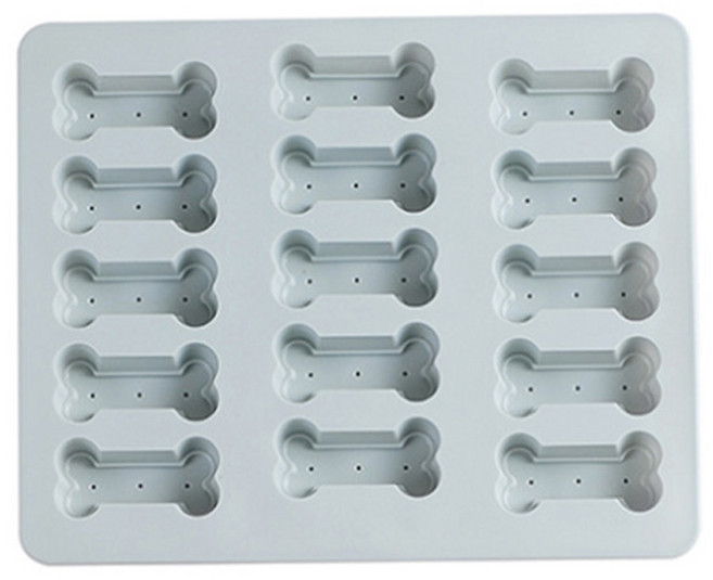 강아지 간식 만들기 뼈다귀 실리콘 몰드 15구, 그레이, 1개