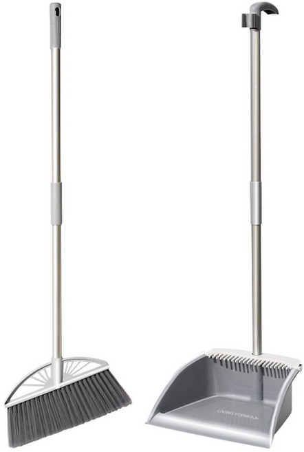 Saenghwalgongsik 立式掃把畚箕組, 1組, 白色 灰色