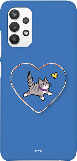 유스픽 갤럭시 디자인 그립 스마트 톡톡 슬림 하드 휴대폰 케이스 나의작은 멍멍 & 야옹