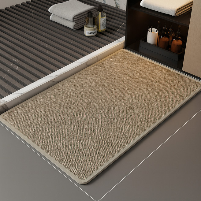 lovinglab O'tline 浴室高吸水方形基本款地墊, 棕色