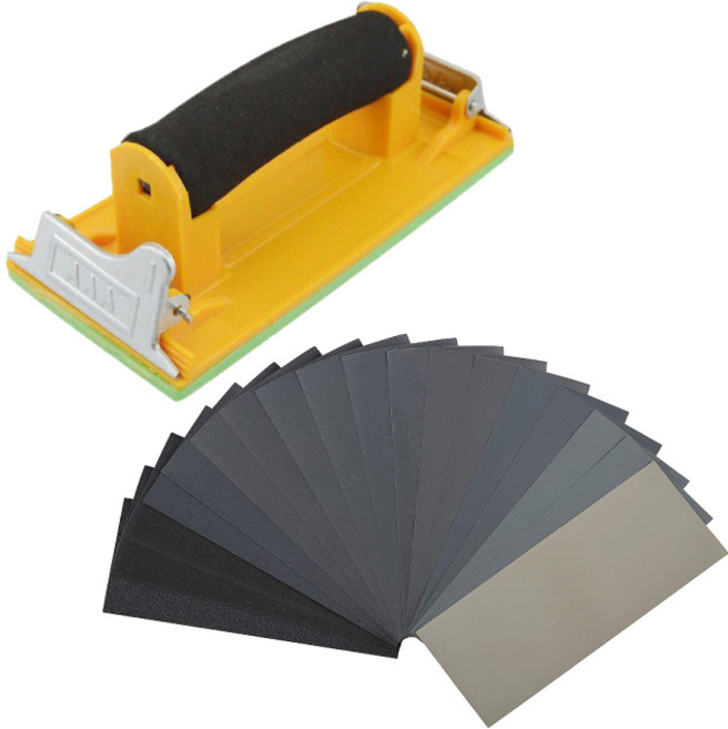 종원 재단 핸들 + 종이 사포 19종 세트, 1세트