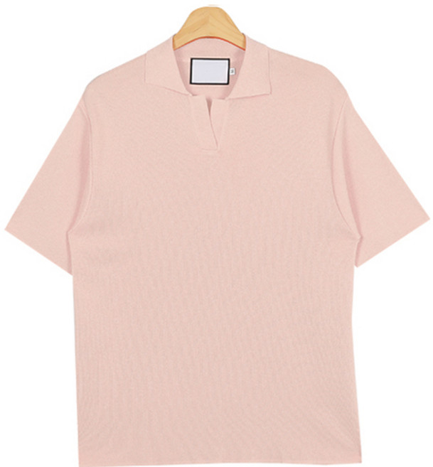 맨타임 남성용 EIA 린넨 카라 반팔니트