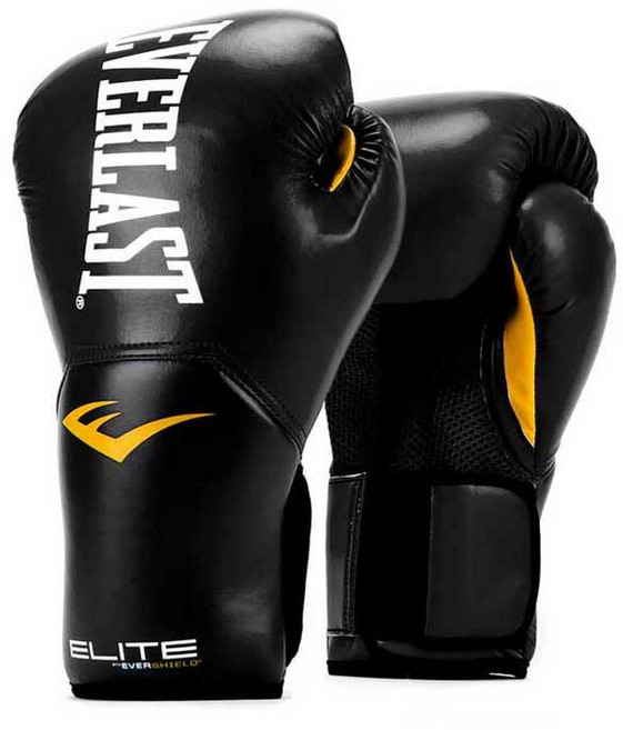 에버라스트 엘리트 프로 스타일 트레이닝 복싱 글러브, 블랙