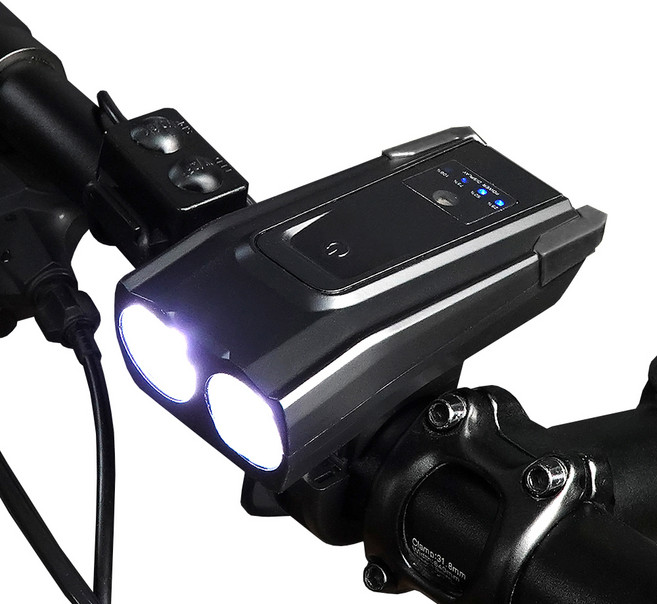 삼에스 에이스피드 대용량 자전거 라이트 벨 4000mAh, B91 - 블랙, 1개