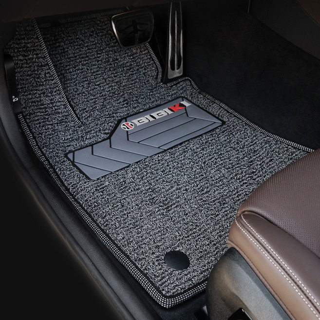 비비키 확장형 발판 코일카매트 1열 + 2열 세트, 쌍용 뷰티풀 코란도 (2019년~), 그레이