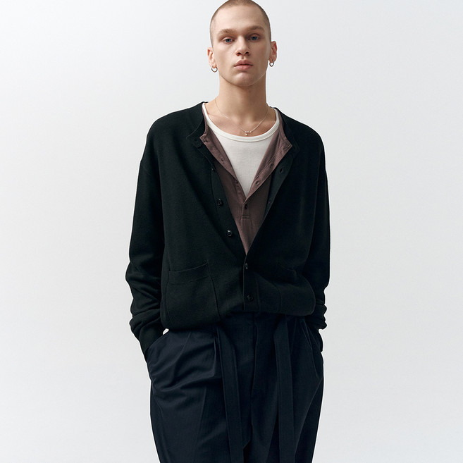 노이어 남성용 에센셜 루즈핏 대디 가디건