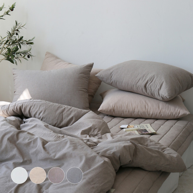 그래이불 국내 제조 순수 오가닉 퓨어워싱 코튼 간절기 여름 차렵 이불 기본 세트