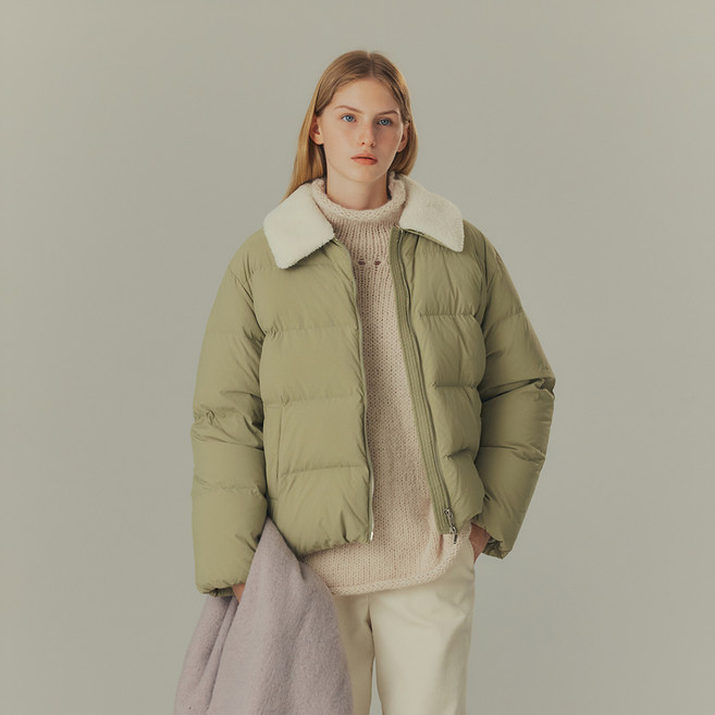 마인드브릿지 여성용 두굿 보아퍼 카라 오버핏 다운점퍼 MYDJ8205