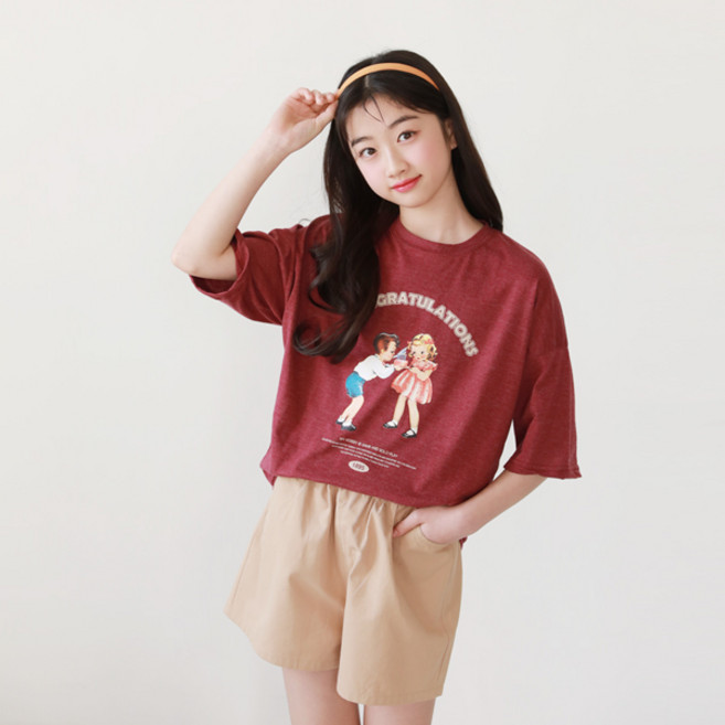 나나주니 여아용 해피데이베이직반바지주니어코디세트