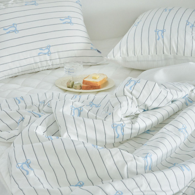 아망떼 썸머쉴드 알러지케어 스노우 시어서커 리플 호텔형 여름이불