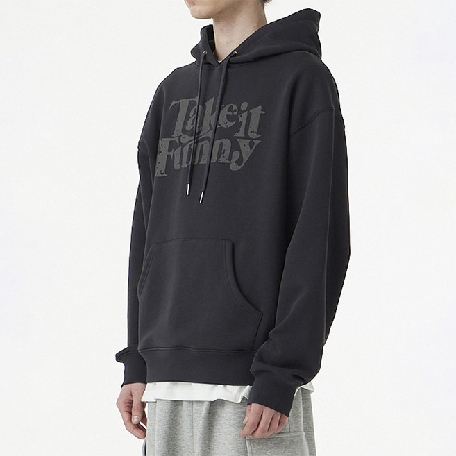 어반에이지 남녀공용 테이크 잇 퍼니 오버 후드 티셔츠