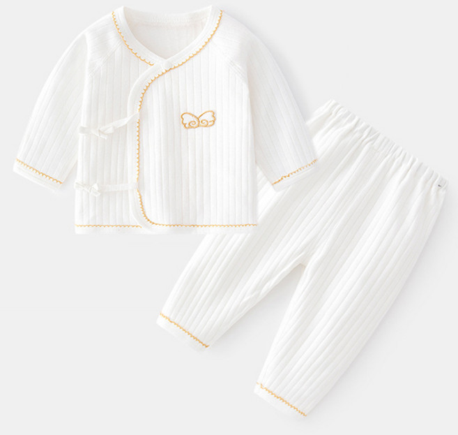 JOYMULTI 嬰幼兒兔子彩虹天使肚衣褲組