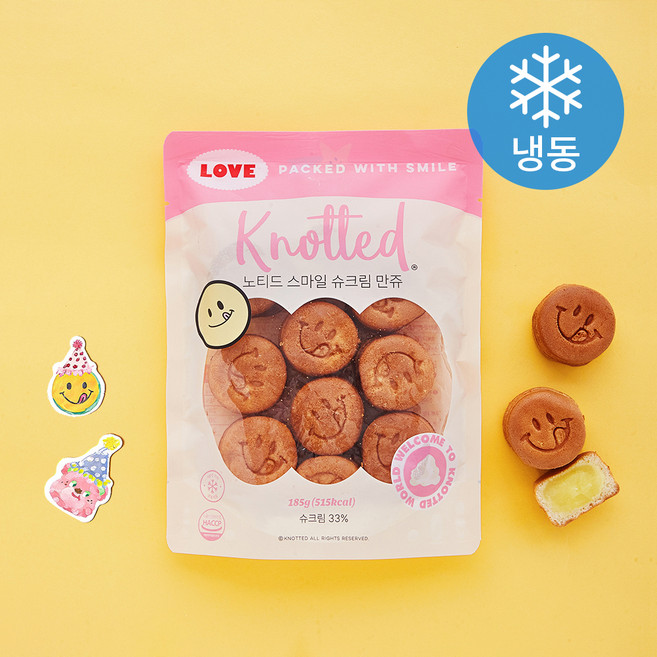 노티드 스마일 슈크림만쥬 (냉동), 185g, 1개입, 1개
