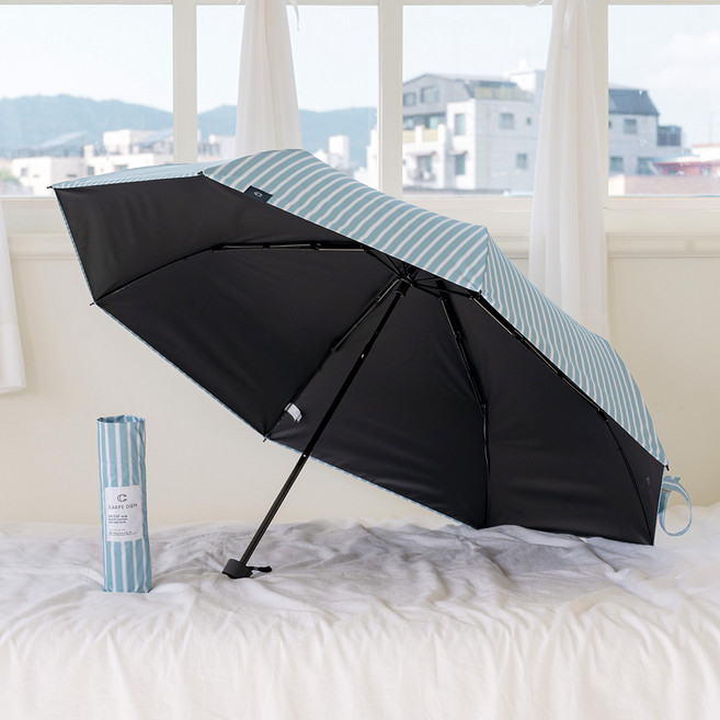 카르페디엠 세로 스트라이프 UV자외선차단 암막 3단 양우산 C091