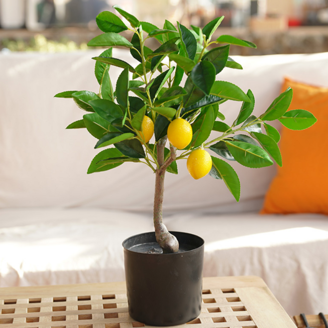 Beautiful Deco Sense 人造檸檬樹 45cm, 黃色