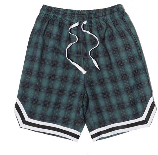 마켓A 블랙라인 타탄체크 반바지